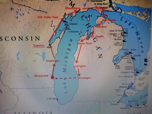 Our bike tour followed Lake Michigan from Milwaukee to Muskegon